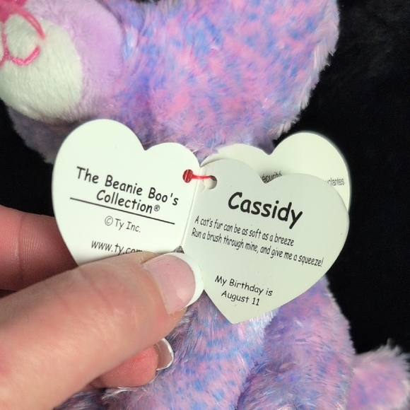 Ty Stuffed Animals - White and Purple Cats - Picture 12 of 12